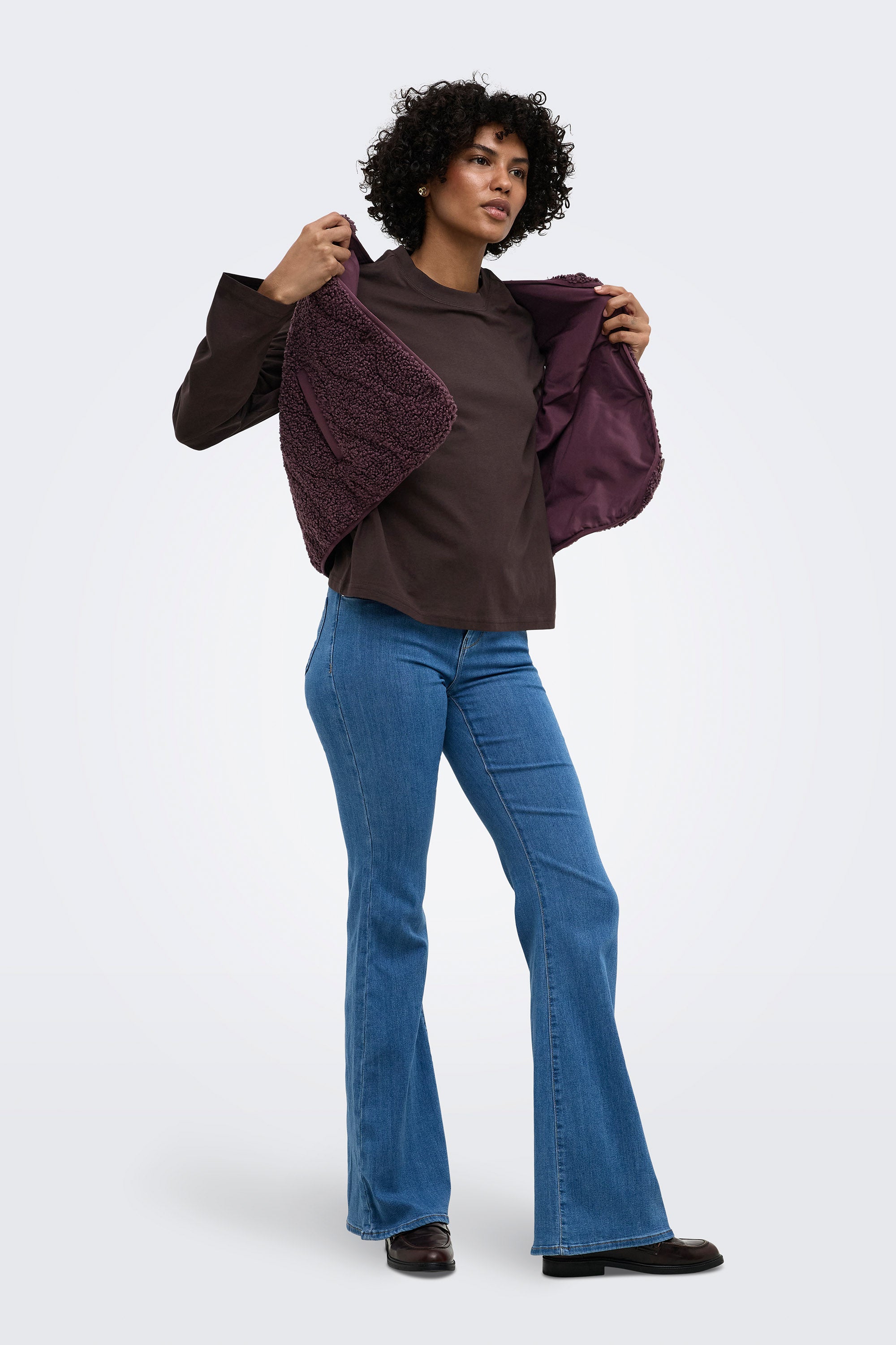ONLHAPPY Langarmshirt - Coffee Bean
