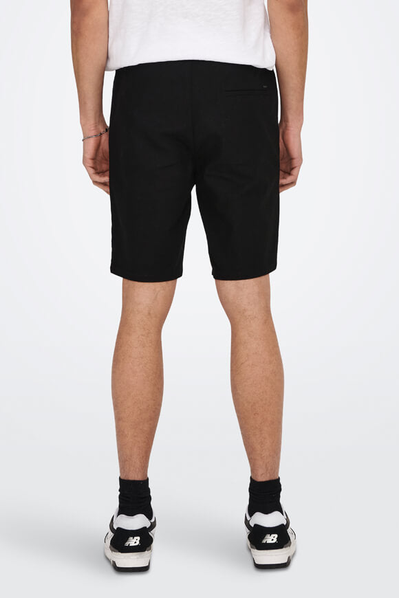 ONSLINUS short en lin - Black