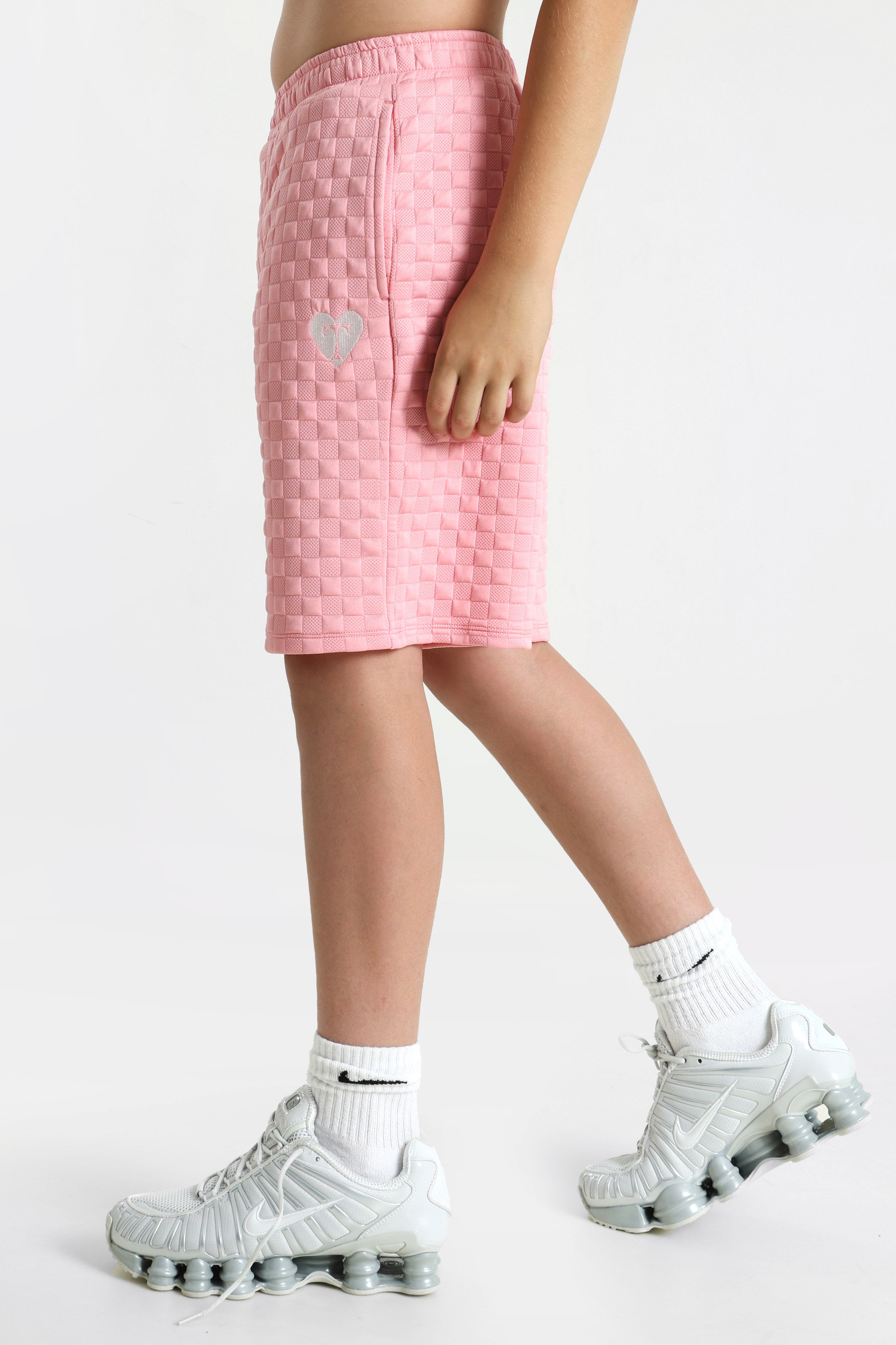 Strukturierte Stoffshorts - Hell Pink
