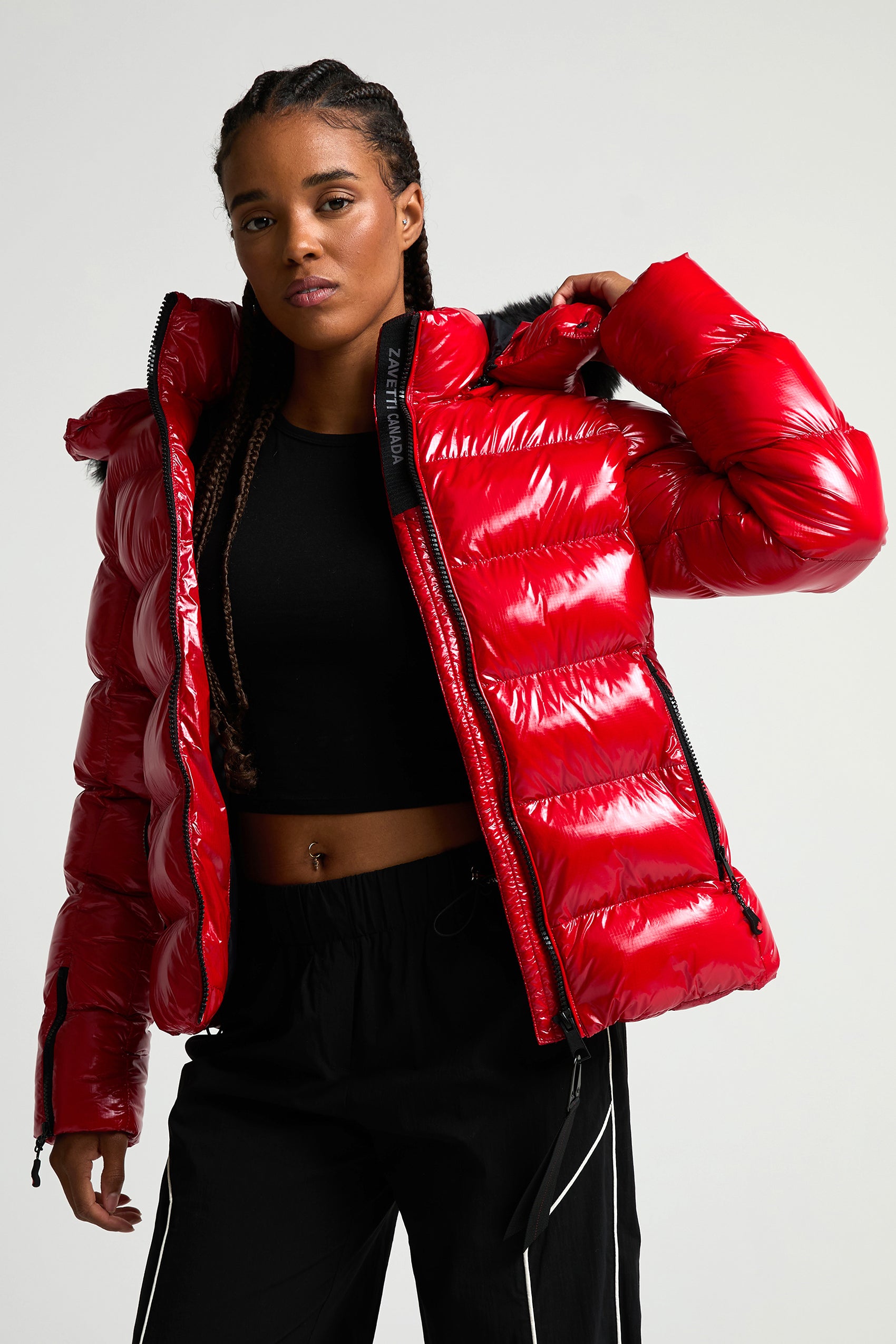 Virnaro Pufferjacke in Glanz-Optik - Engine Blaze