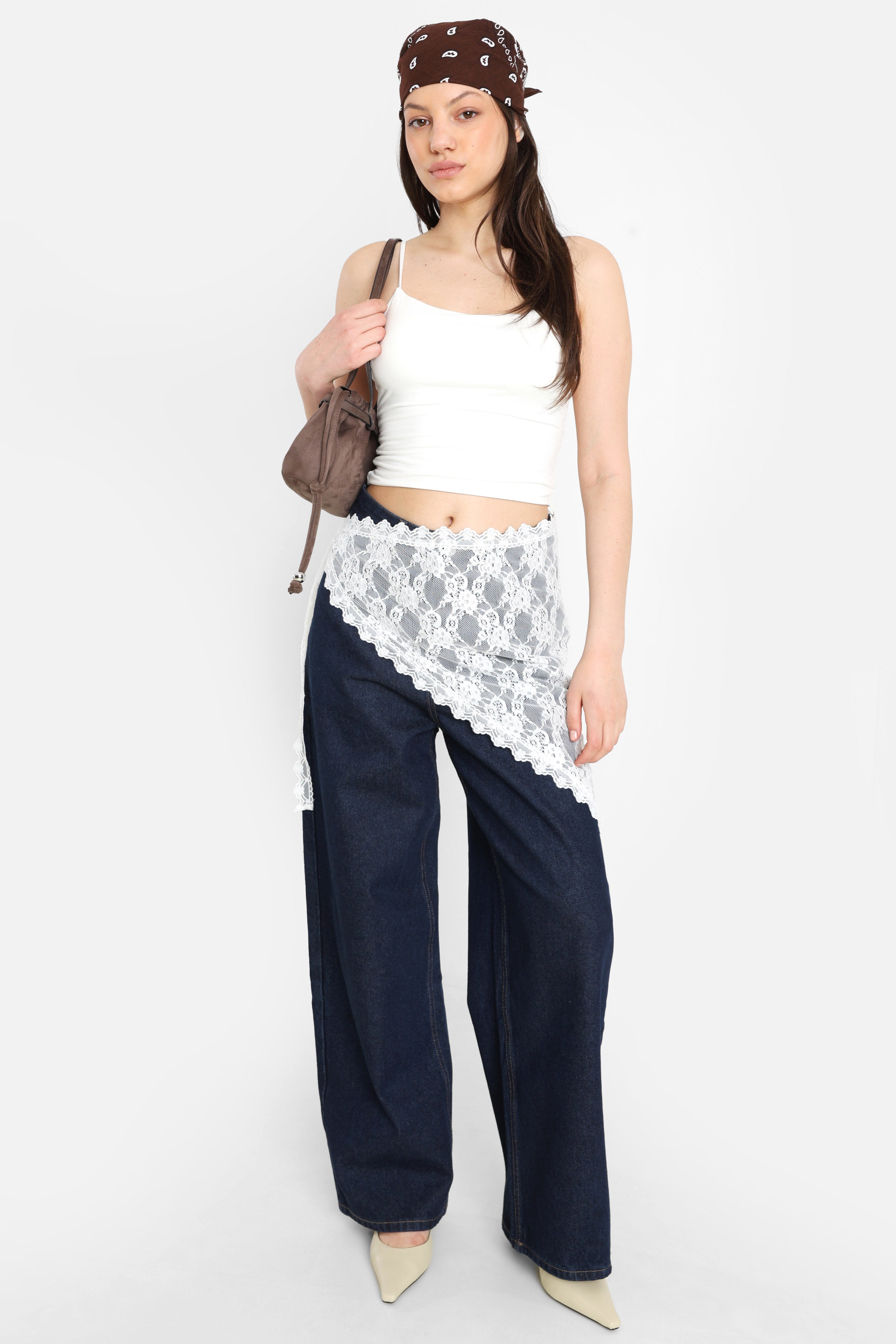 Crop Trägertop - Offwhite