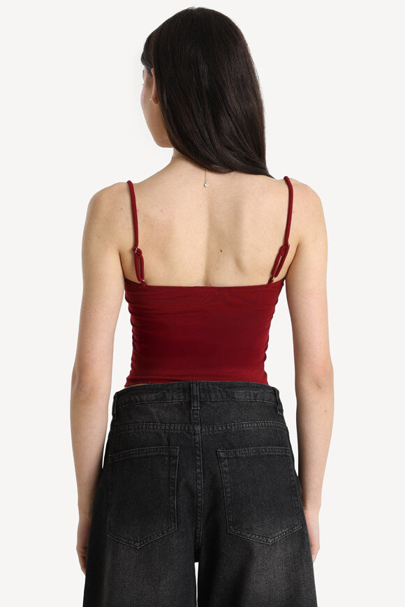 Crop Trägertop - Bordeaux