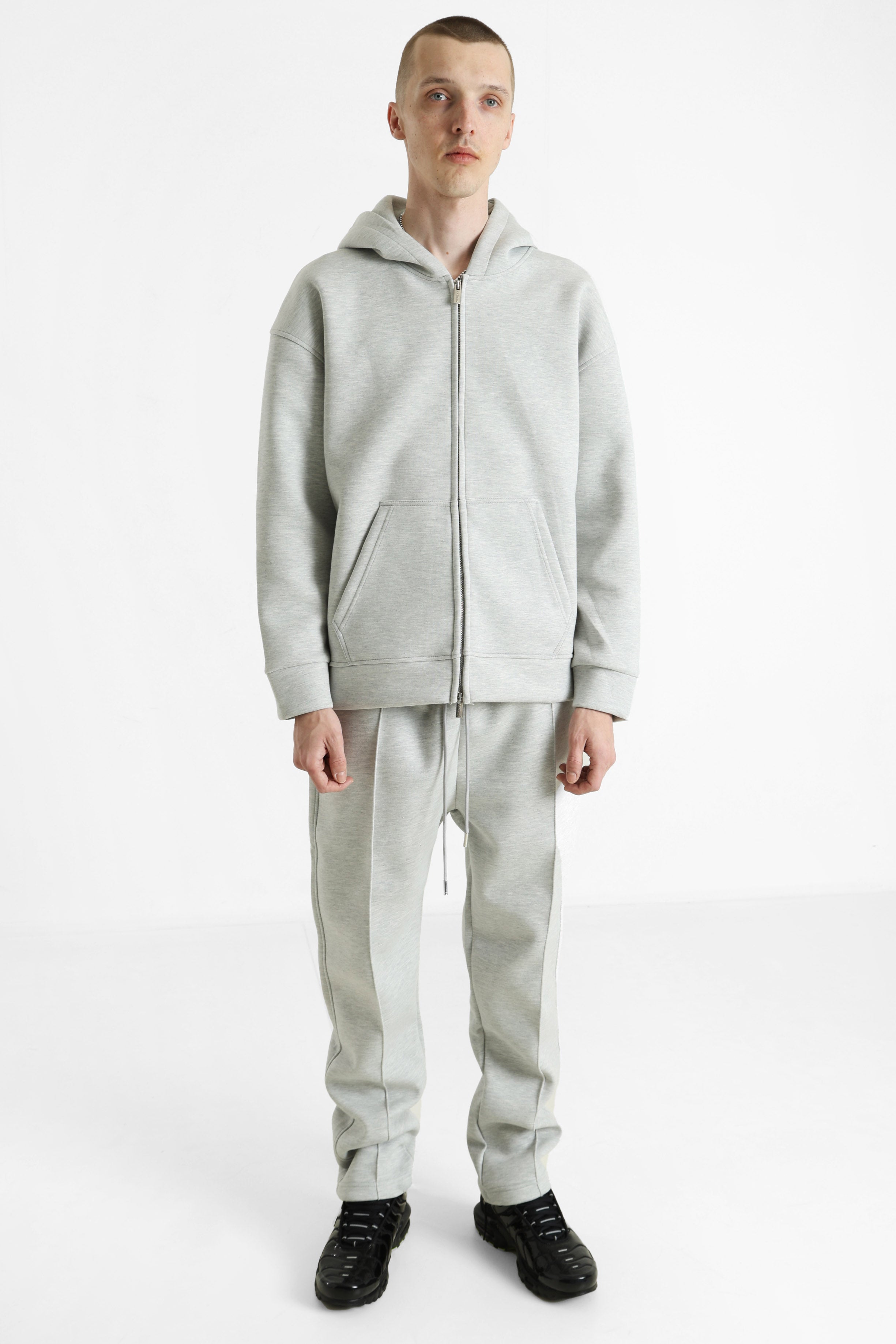 Sweat zippé à capuchon - Light Grey Heather