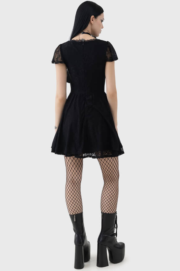 Necroix Mini Spitzenkleid - Black