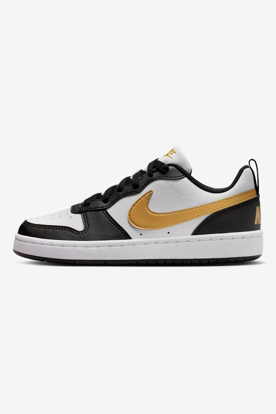 Court Borough 2 Recraft Sneaker - White + Black + Metallic Gold