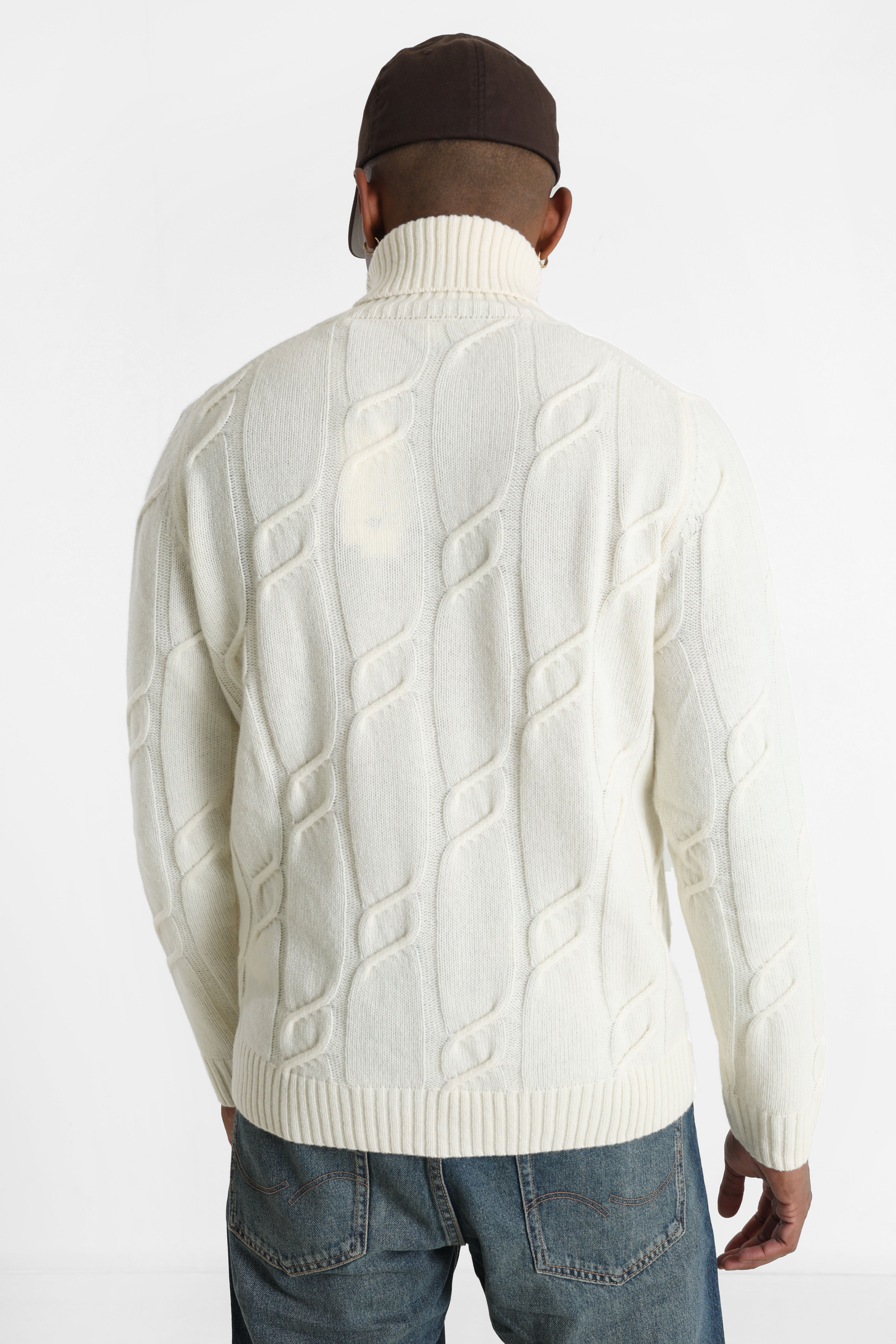 Pull à col roulé - Offwhite