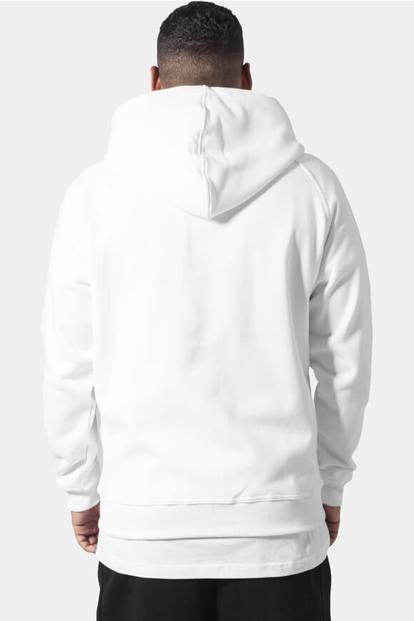 Oversize Kapuzensweatjacke - White