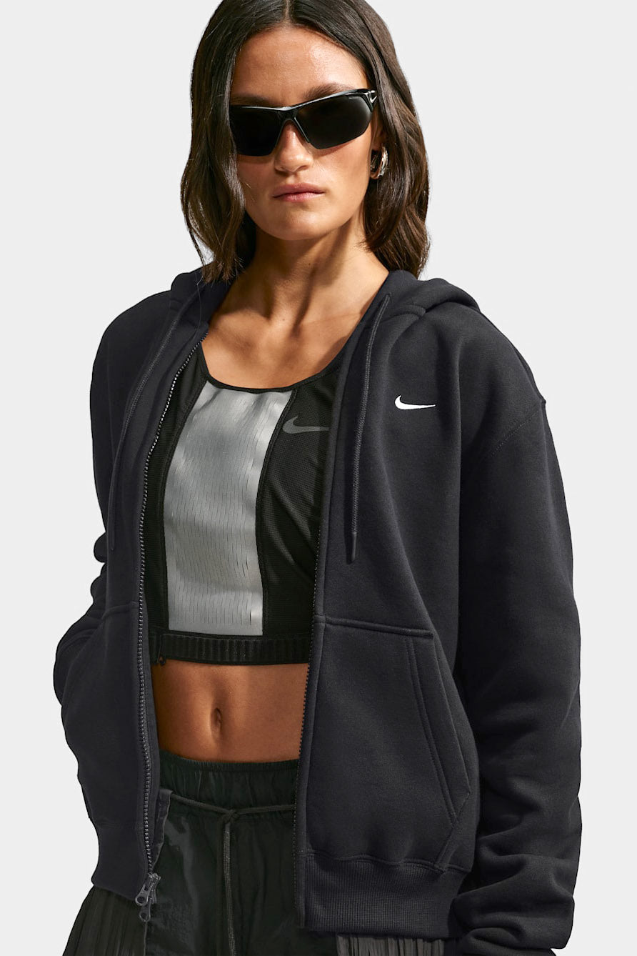 Kapuzensweatjacke - Black