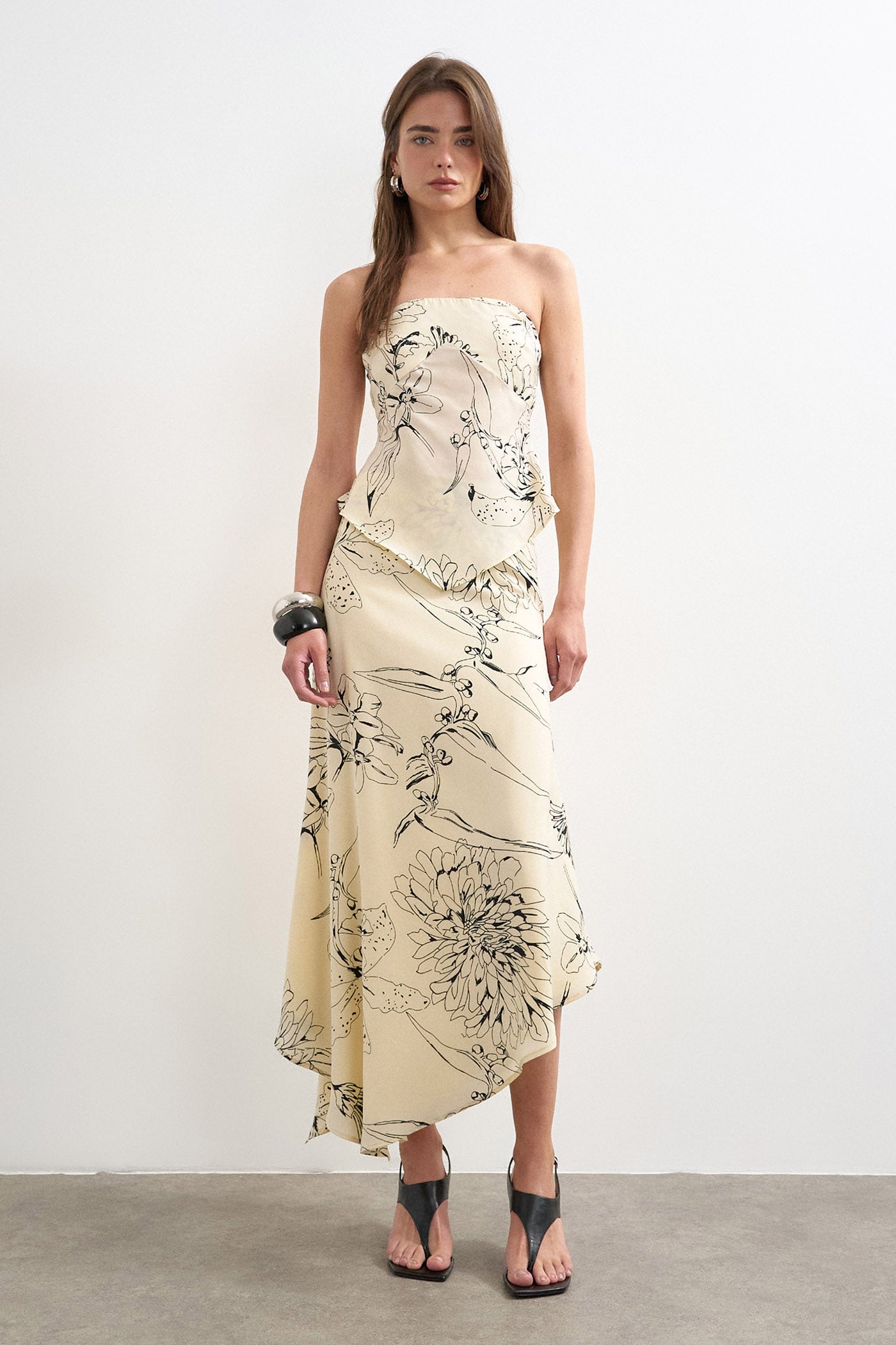 TSMANI long satin skirt