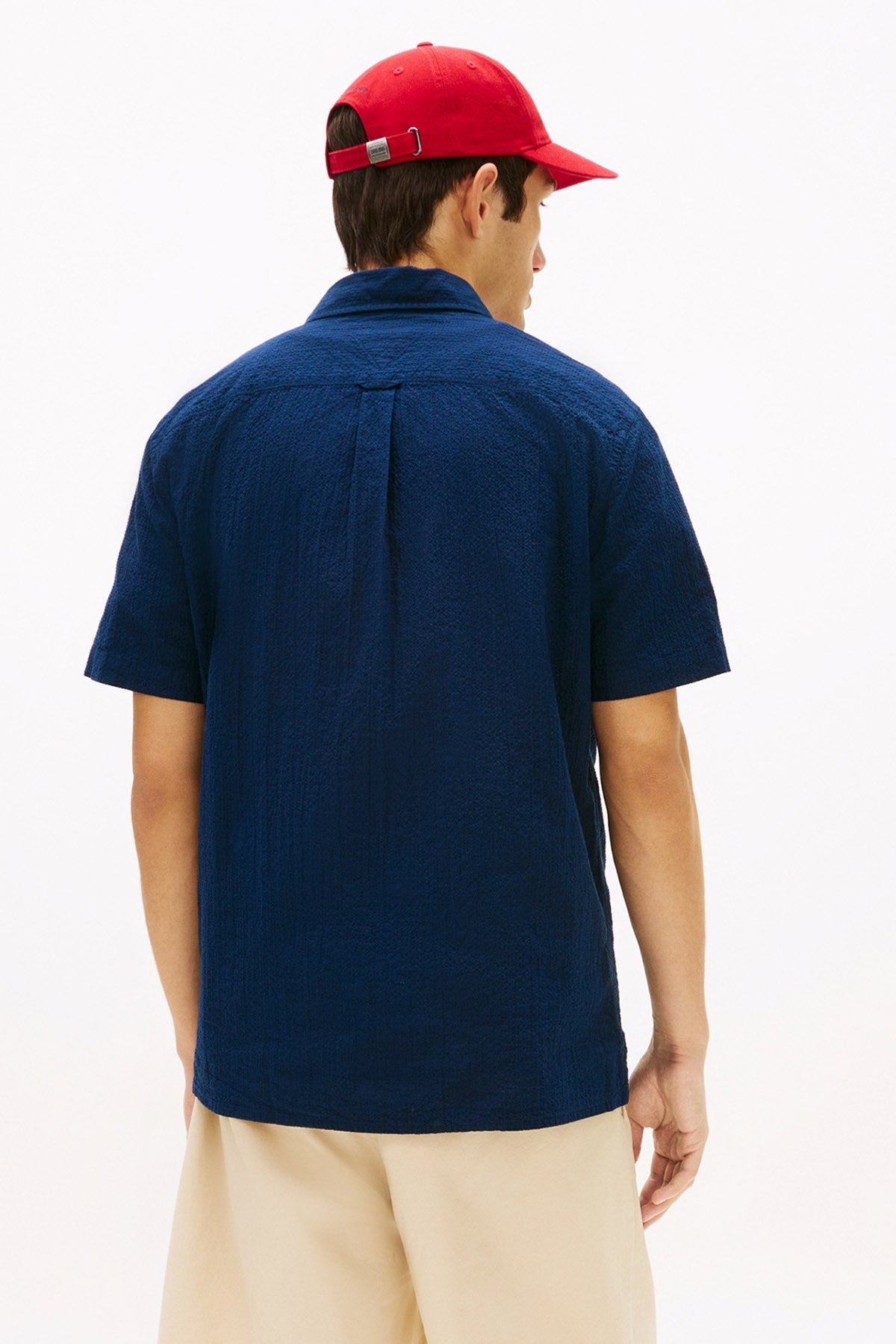 Seersucker Hemd - Dark Night Navy