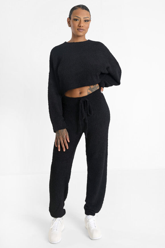 Plüschhose - Schwarz