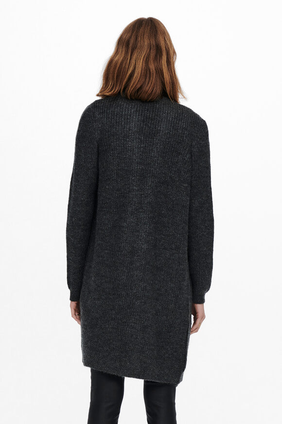 Jade jaquette en tricot côtelé - Dark Grey Melange