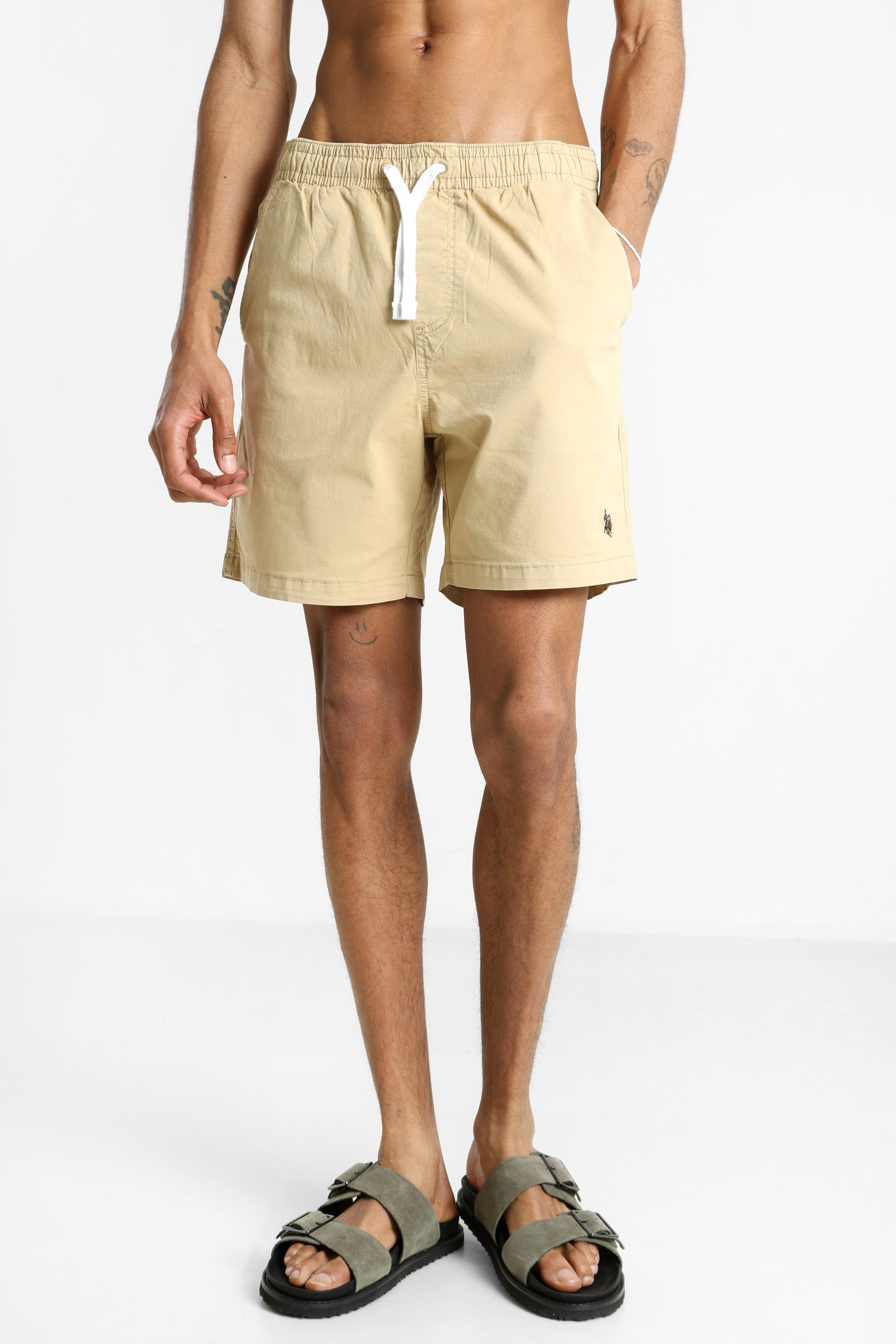 Lore Stoffshorts - Beige