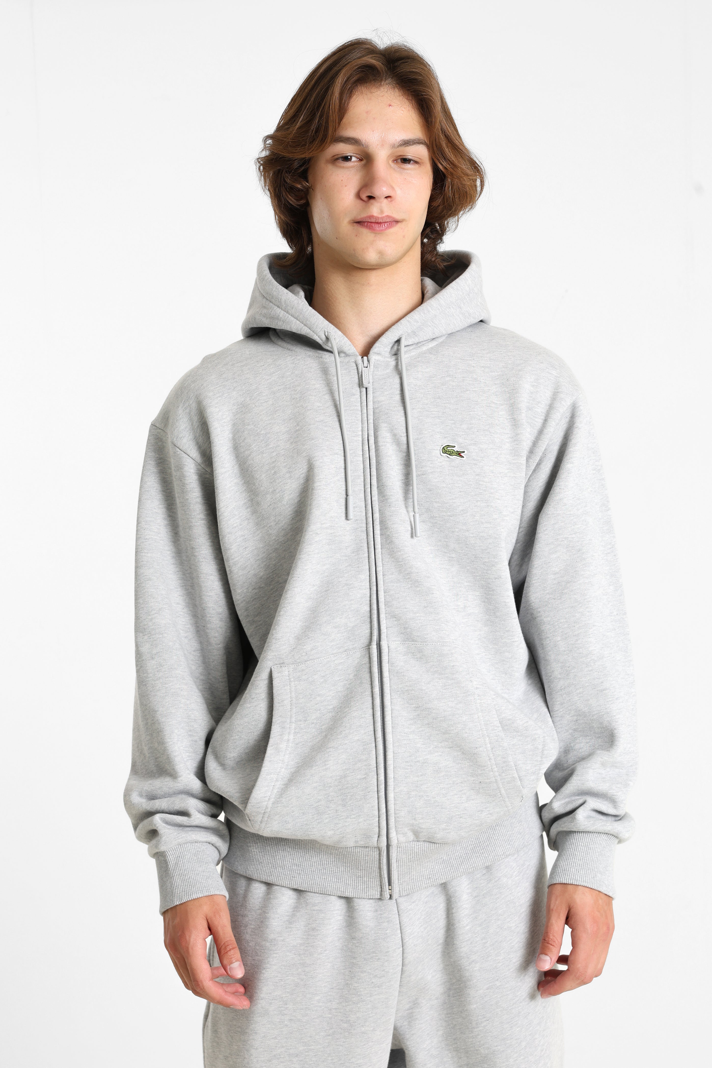 Felpa con cappuccio e zip - Silver Chine