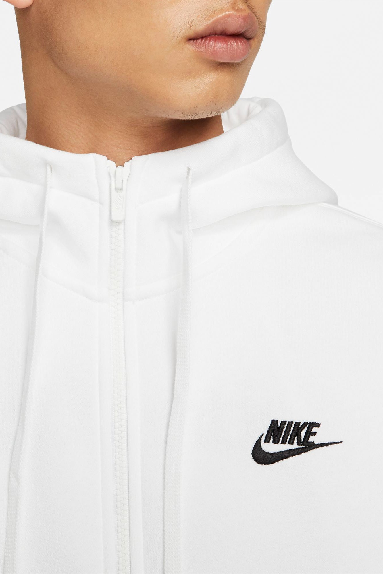 Kapuzensweatjacke - Weiss