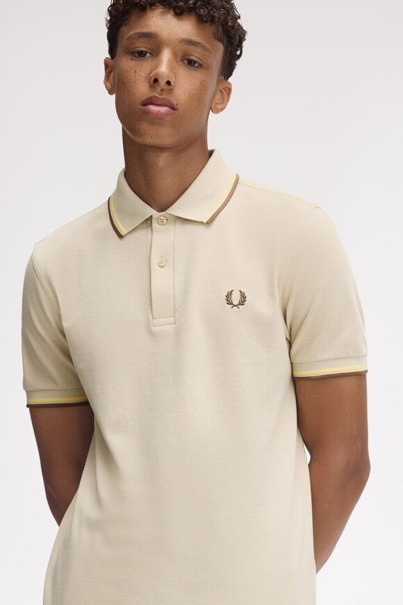 Twin Tipped Poloshirt - Oatmeal