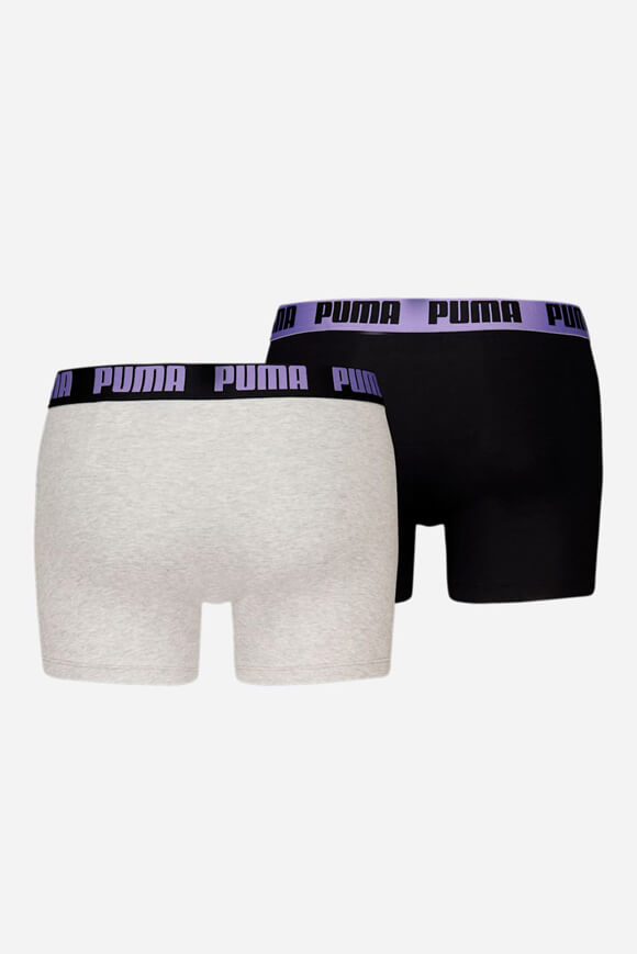 Confezione doppia di boxer - Grigio + Nero + Viola