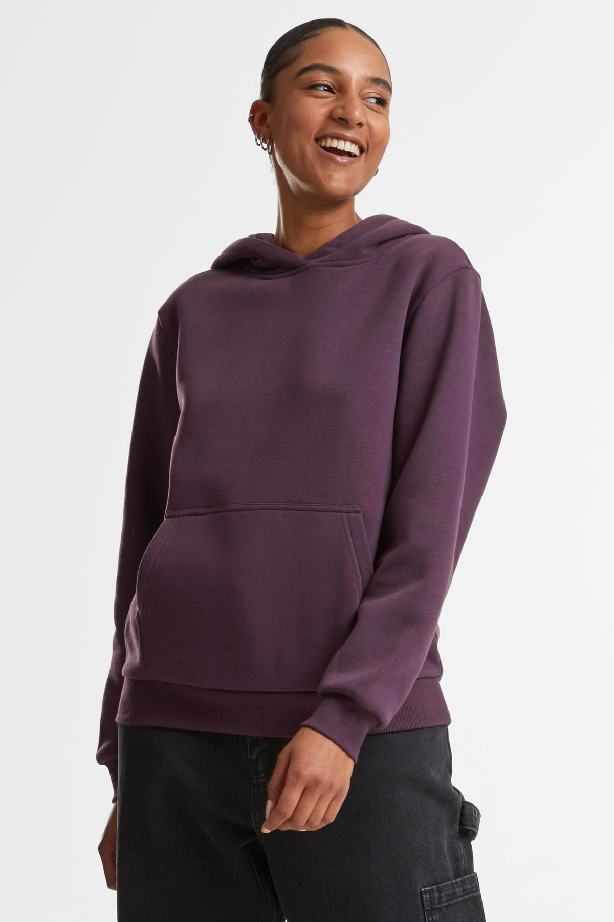 Fluffy hooded sweatshirt - Plumpurple