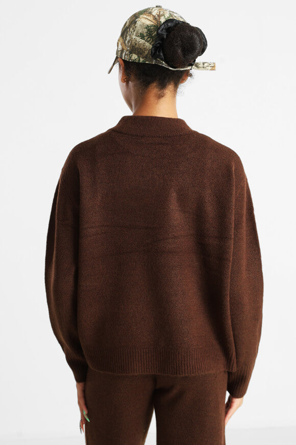 Knitted sweater - Dark brown