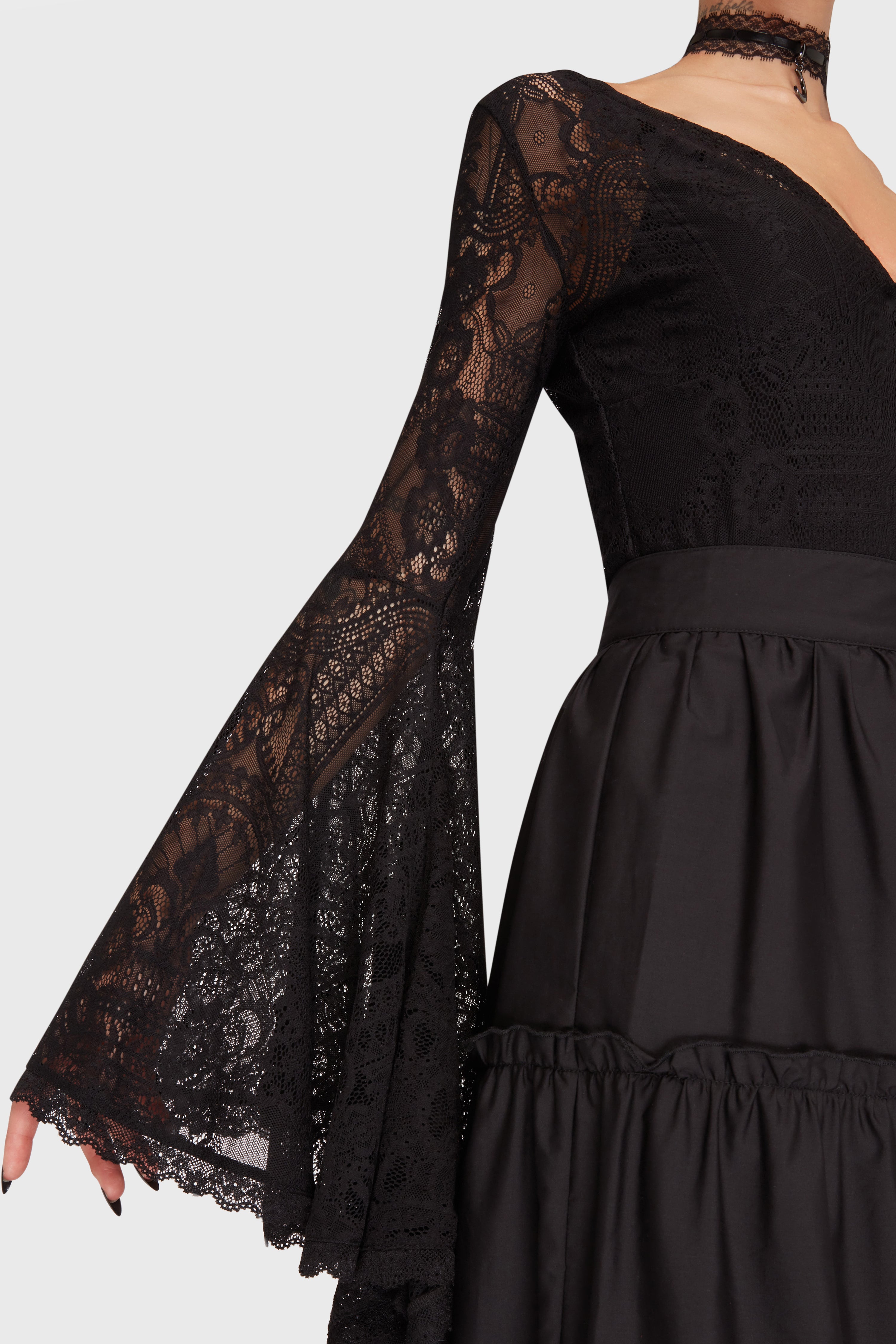 Corpo in pizzo - Nero