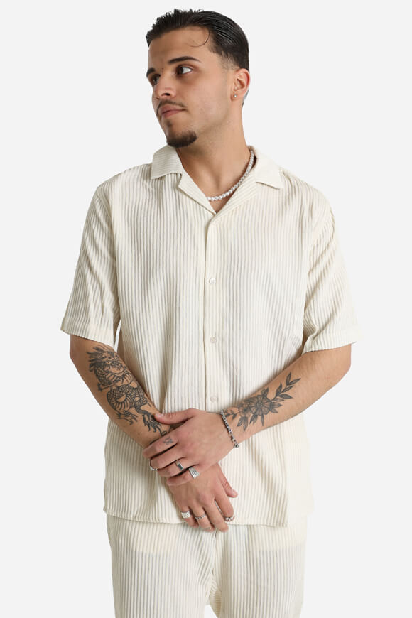 Strukturiertes Hemd - Hellbeige