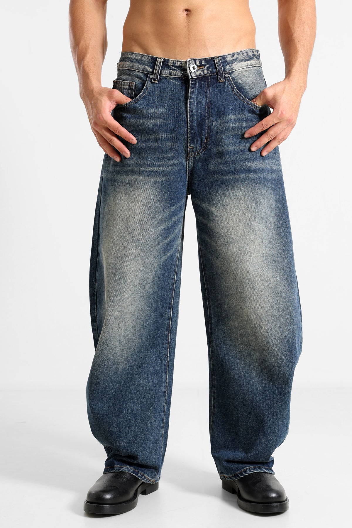 Extra Baggy Fit Jeans - Dark Blue Washed