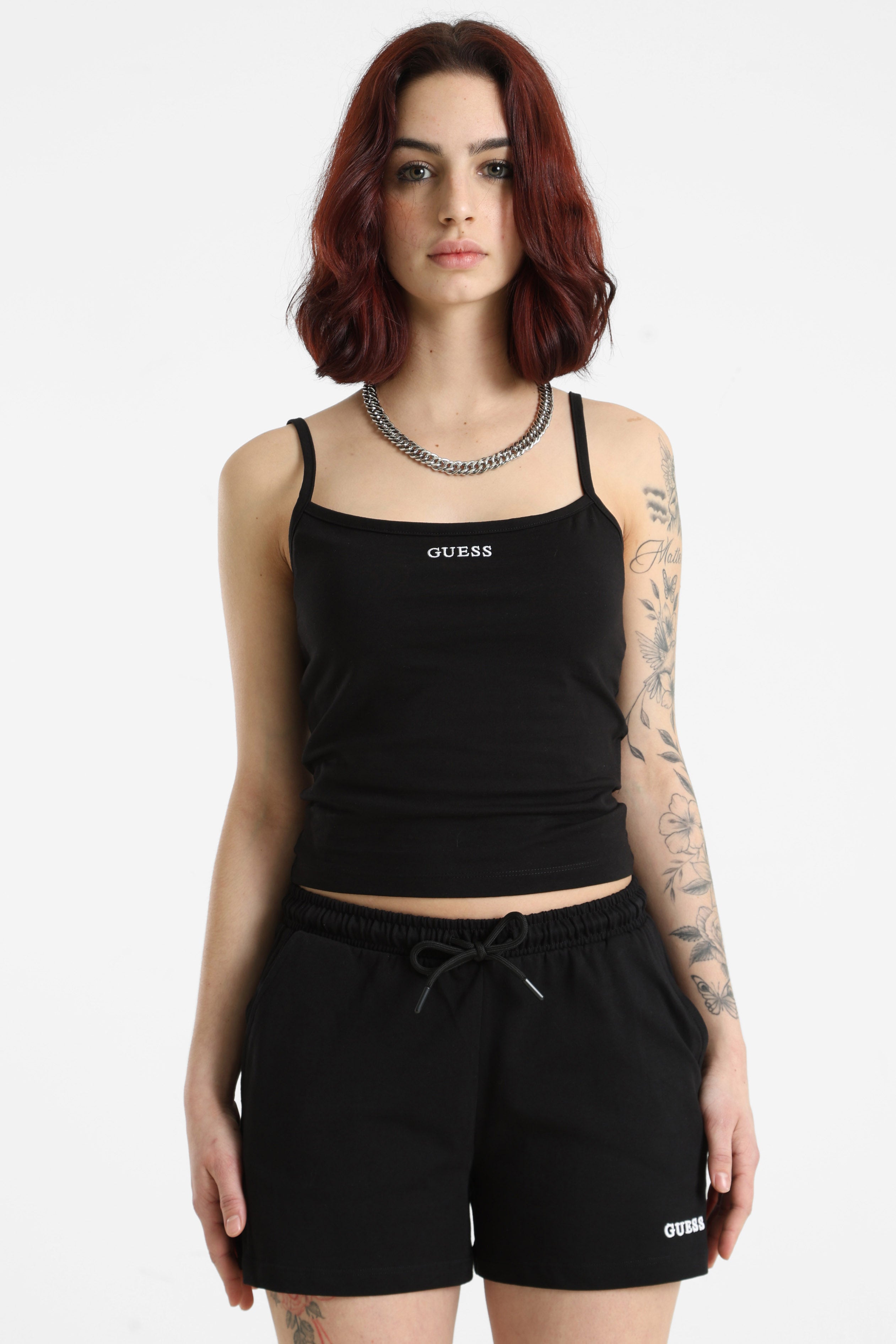 Crop Trägertop - Jet Black