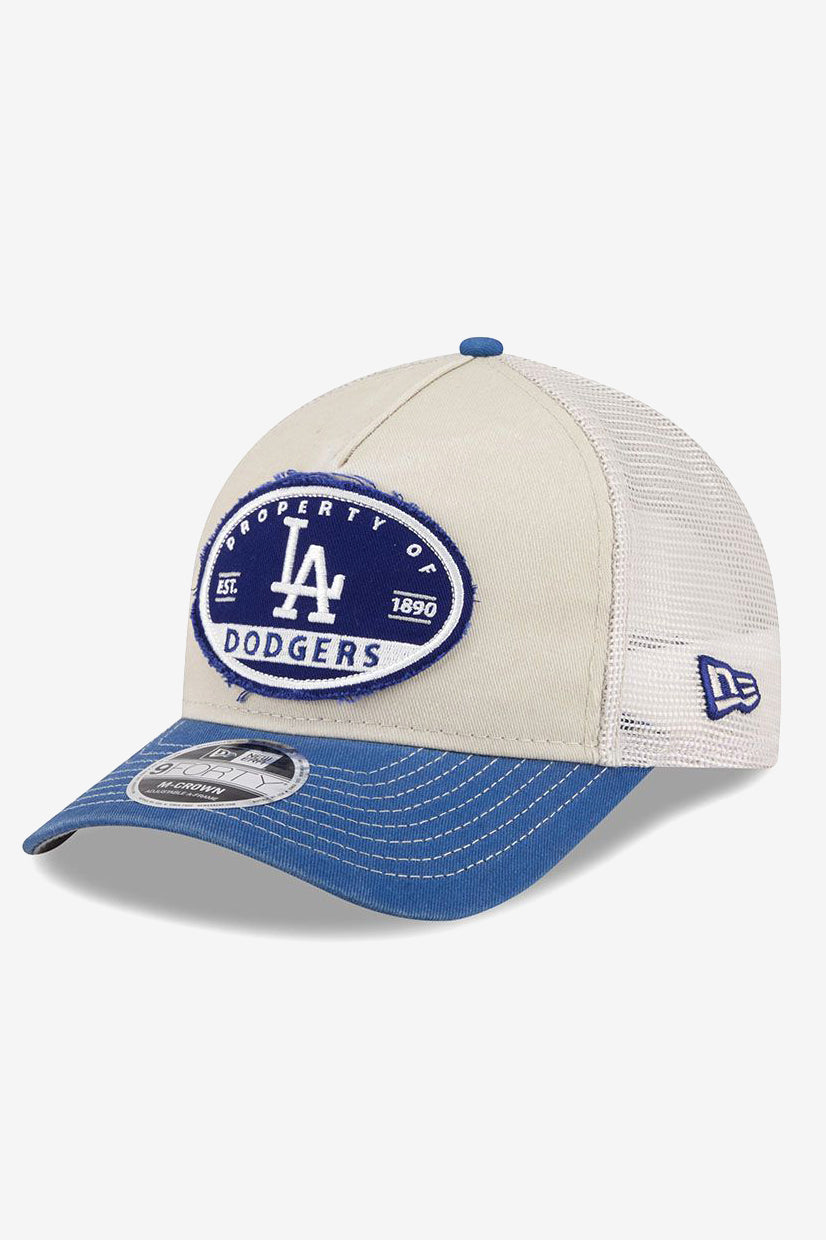 Casquette trucker / snapback - Beige + Blue