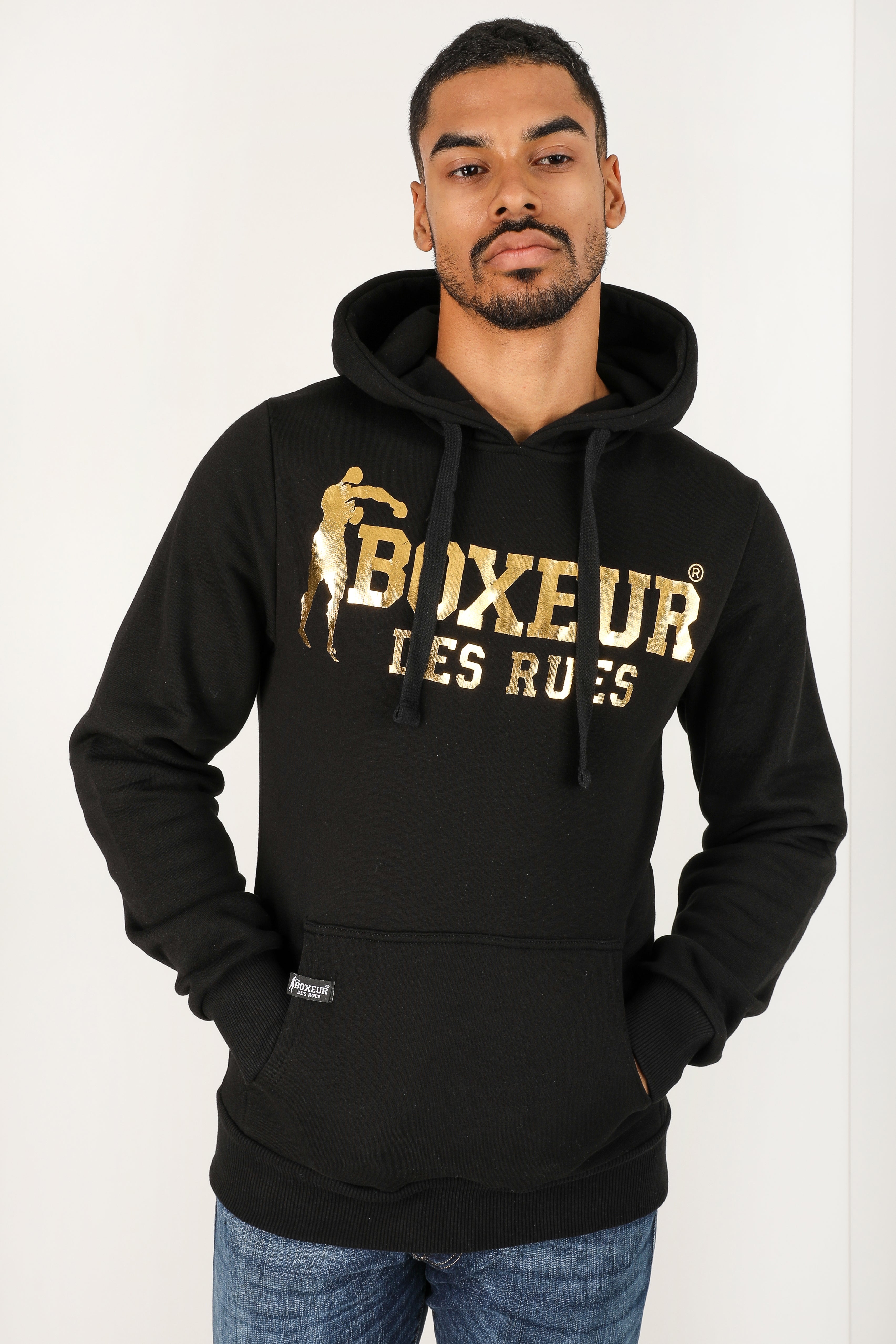 Hooded sweatshirt - Black + Gold