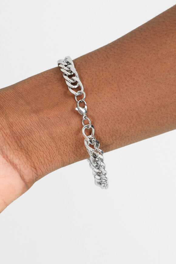 Panzerkette-Armband - Silber