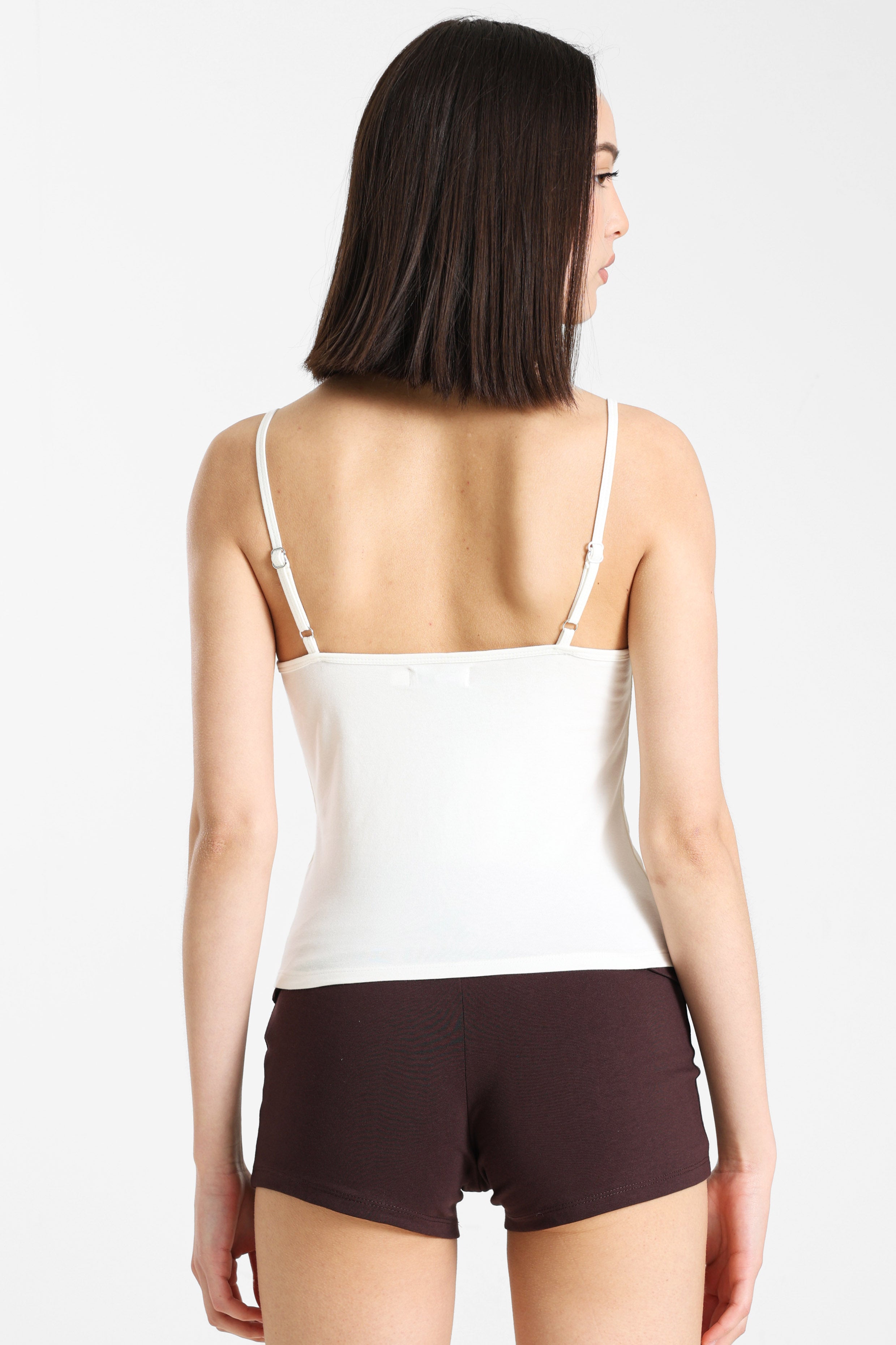 Cropped camisole top - Ecru