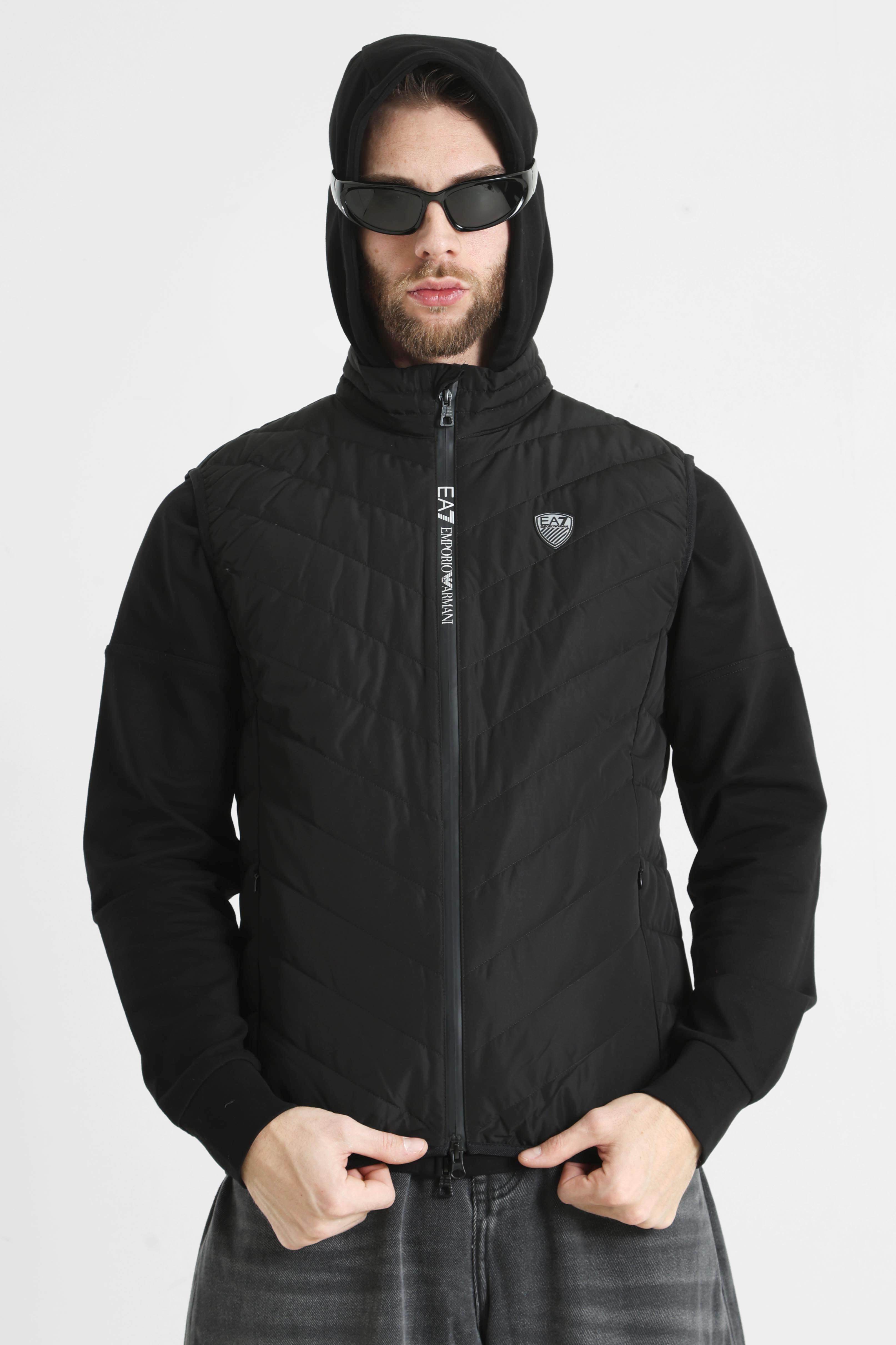 Quilted down jacket - Black