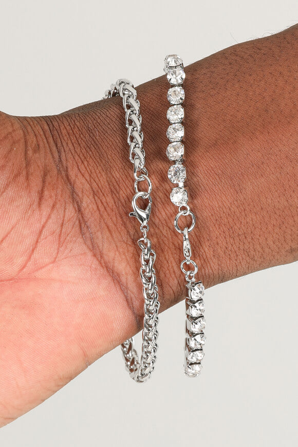 Set of 2 bracelets - Silver