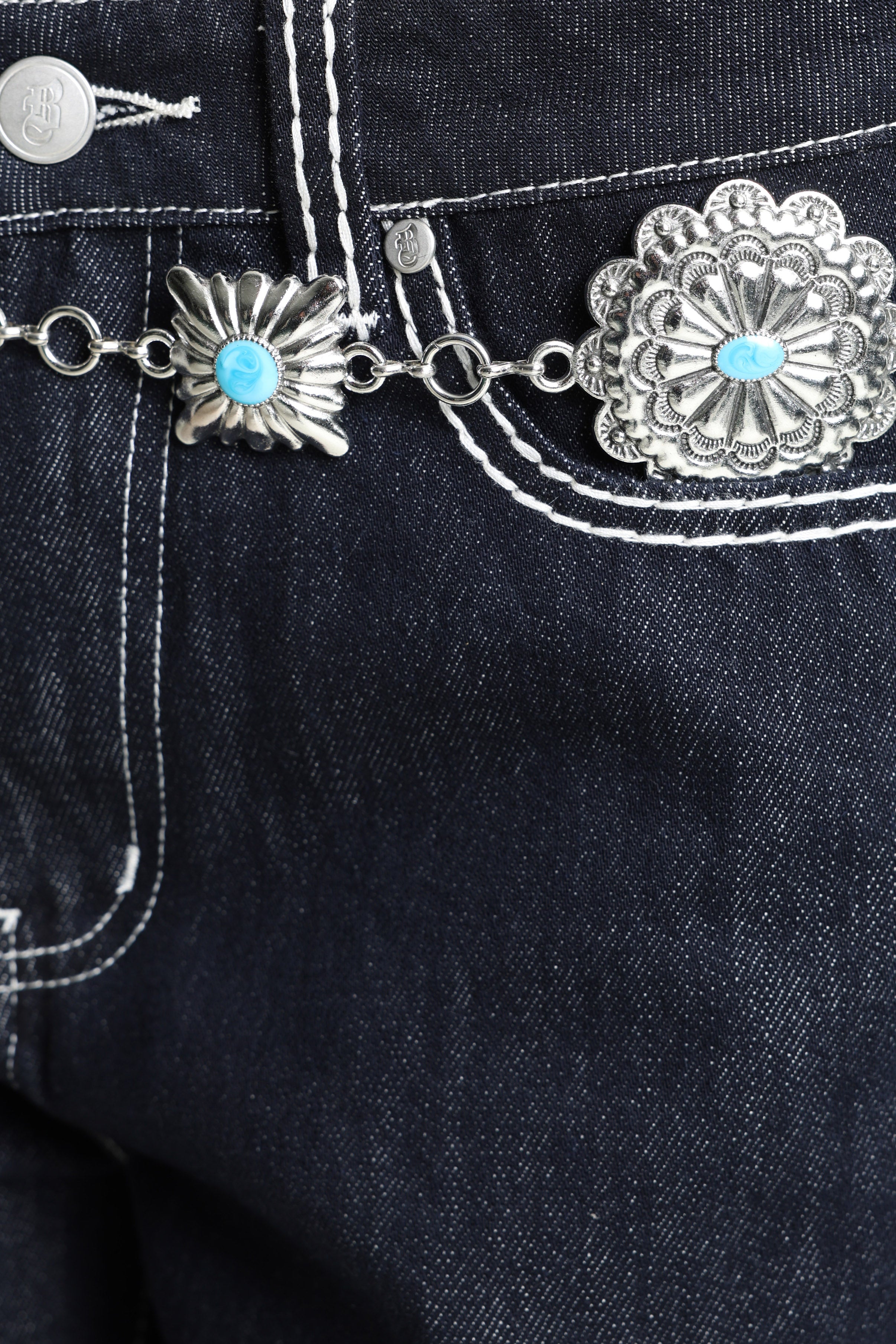 Kettengürtel - Silver + Turquoise