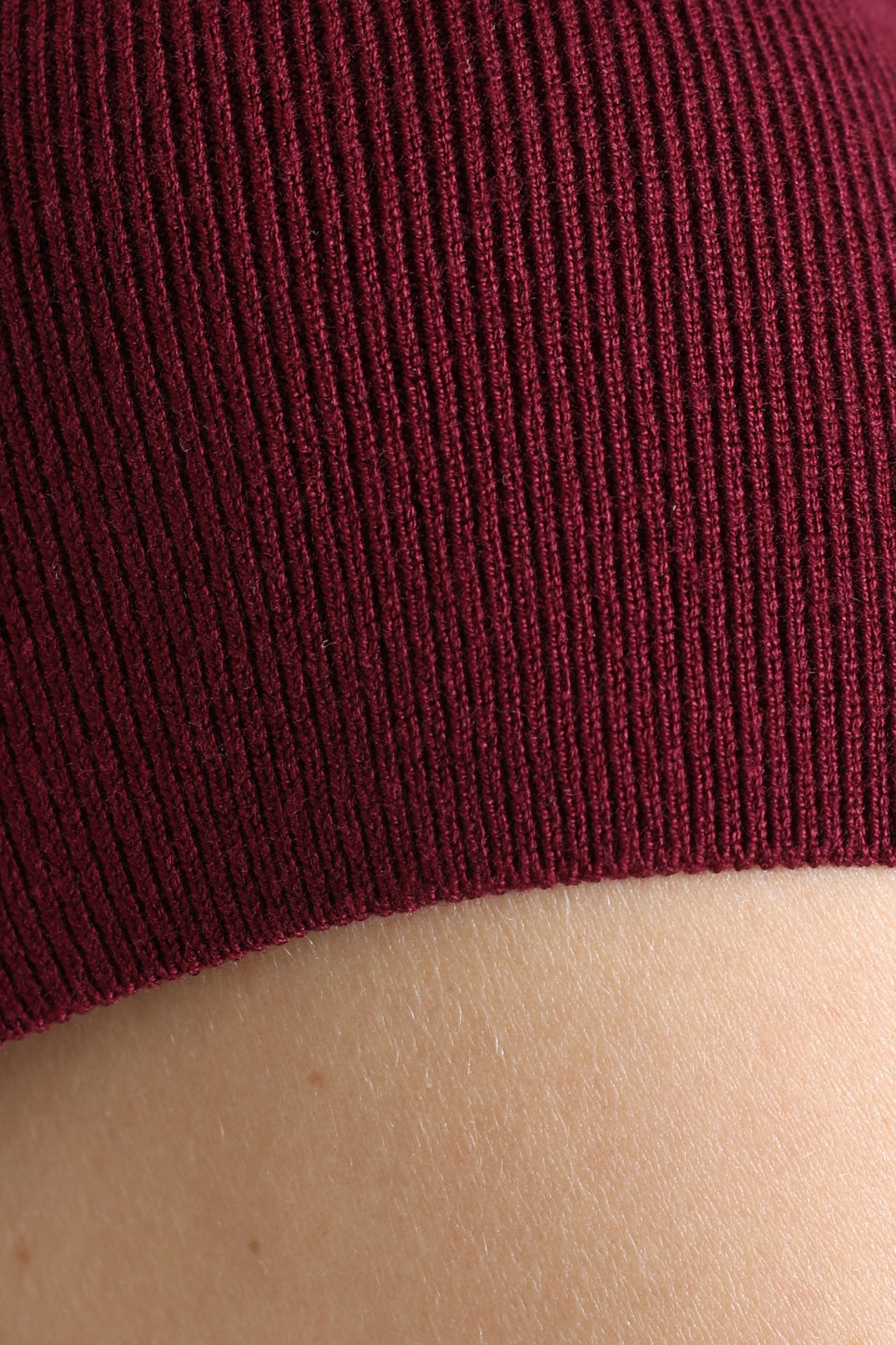 Geripptes T-Shirt - Bordeaux