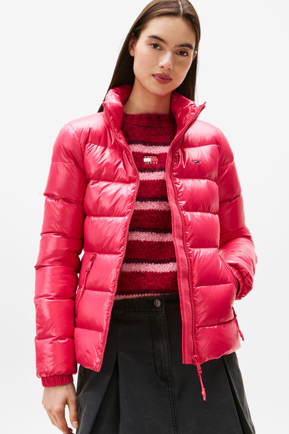 Leichte gesteppte Daunenjacke - Vintage Cerise