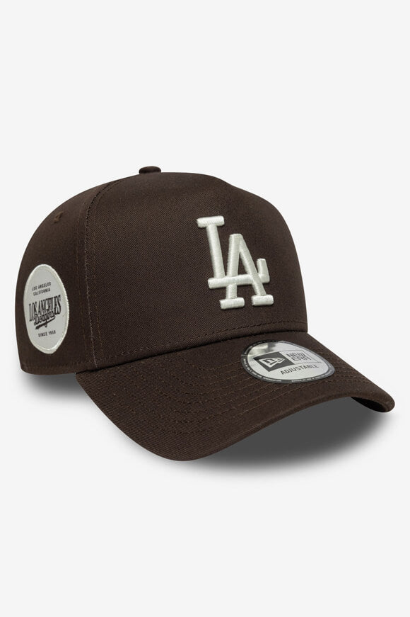 Snapback Cap - Dark Brown + White