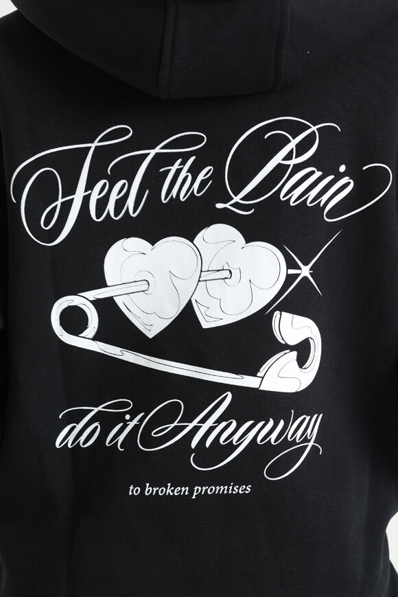 Feel The Pain Kapuzensweatjacke - Black