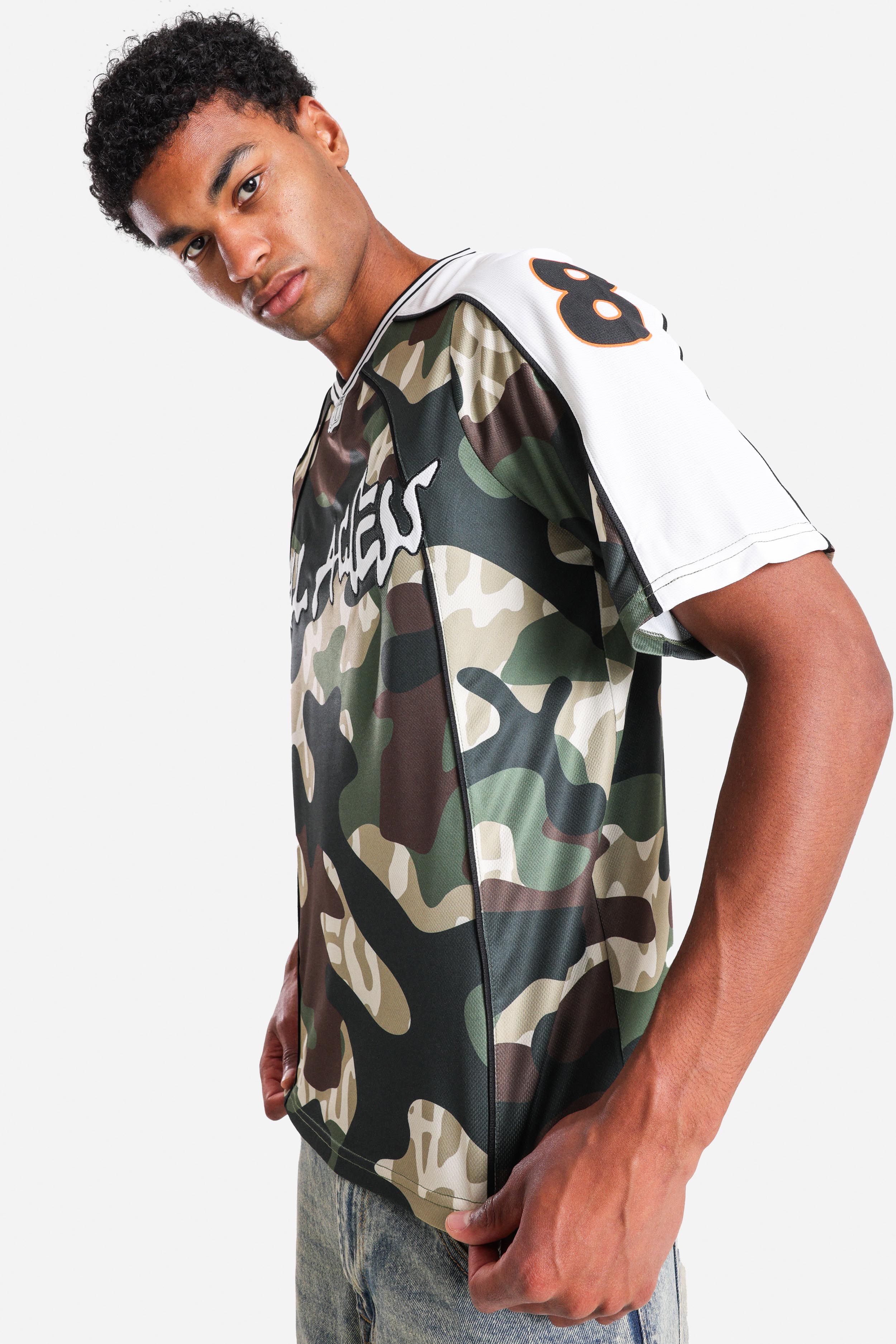 Mesh T-Shirt - Vert Camouflage + Weiss