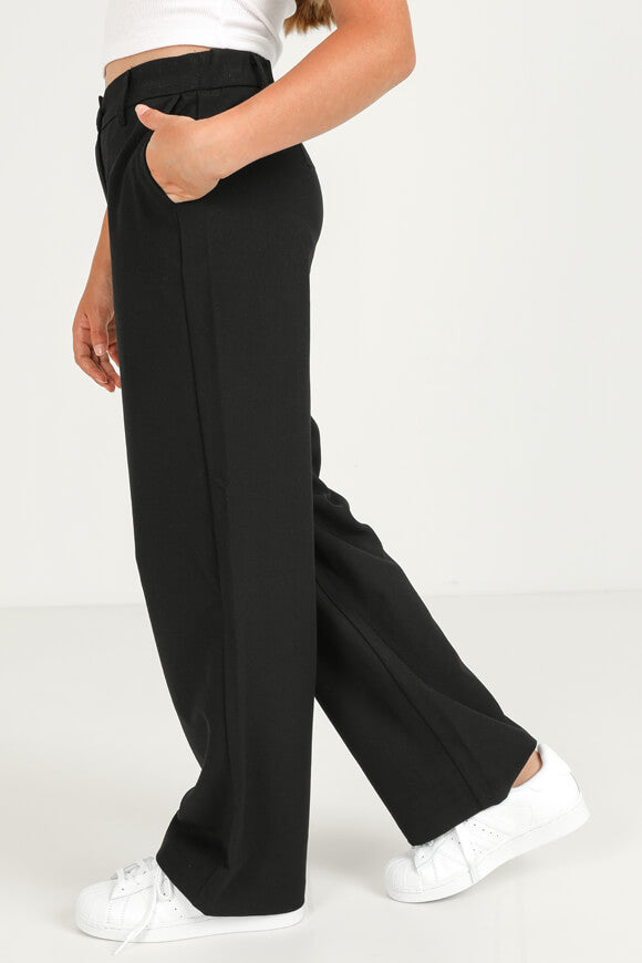 Wide Leg Hose - Schwarz