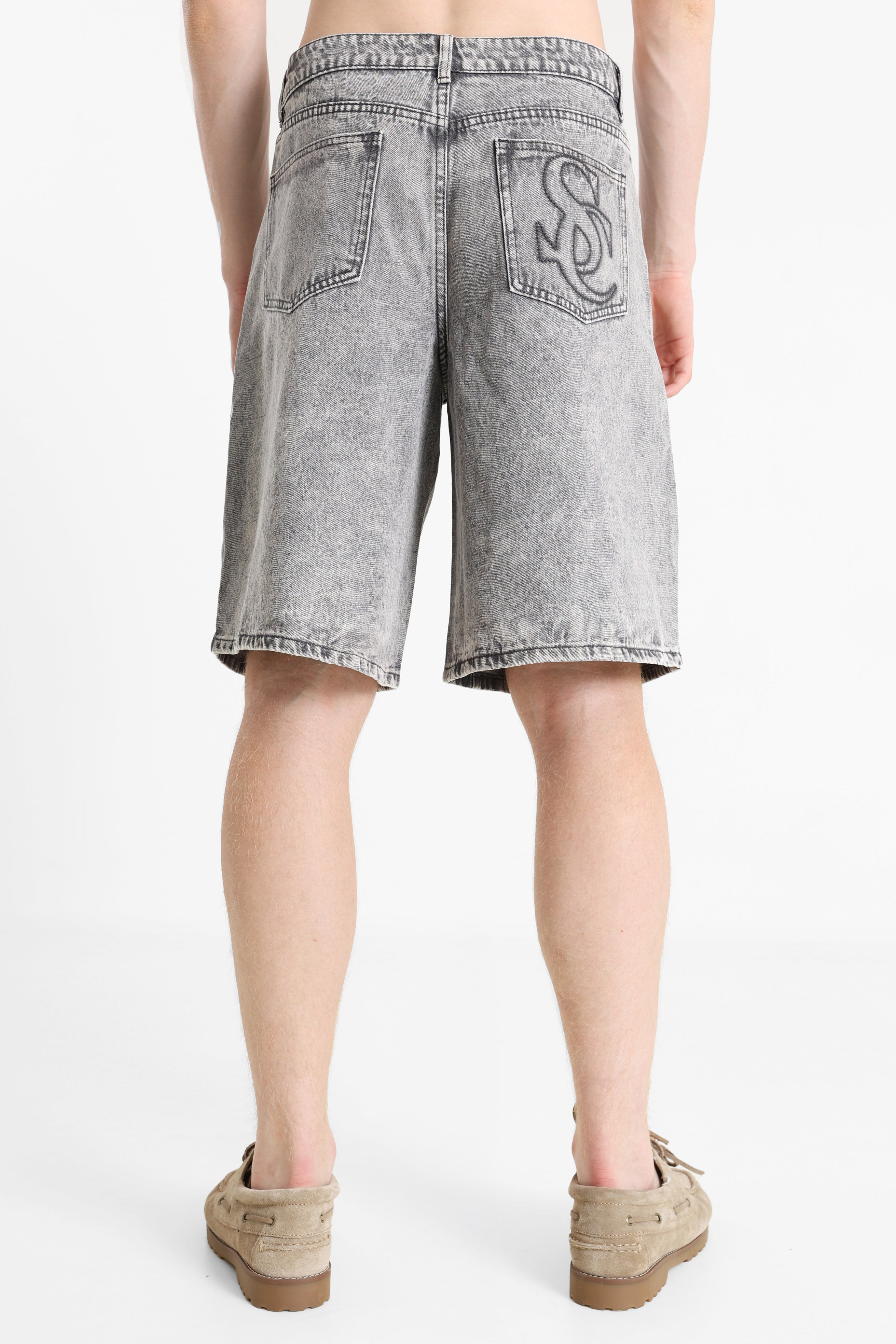 Bermuda en jean - Gris délavé