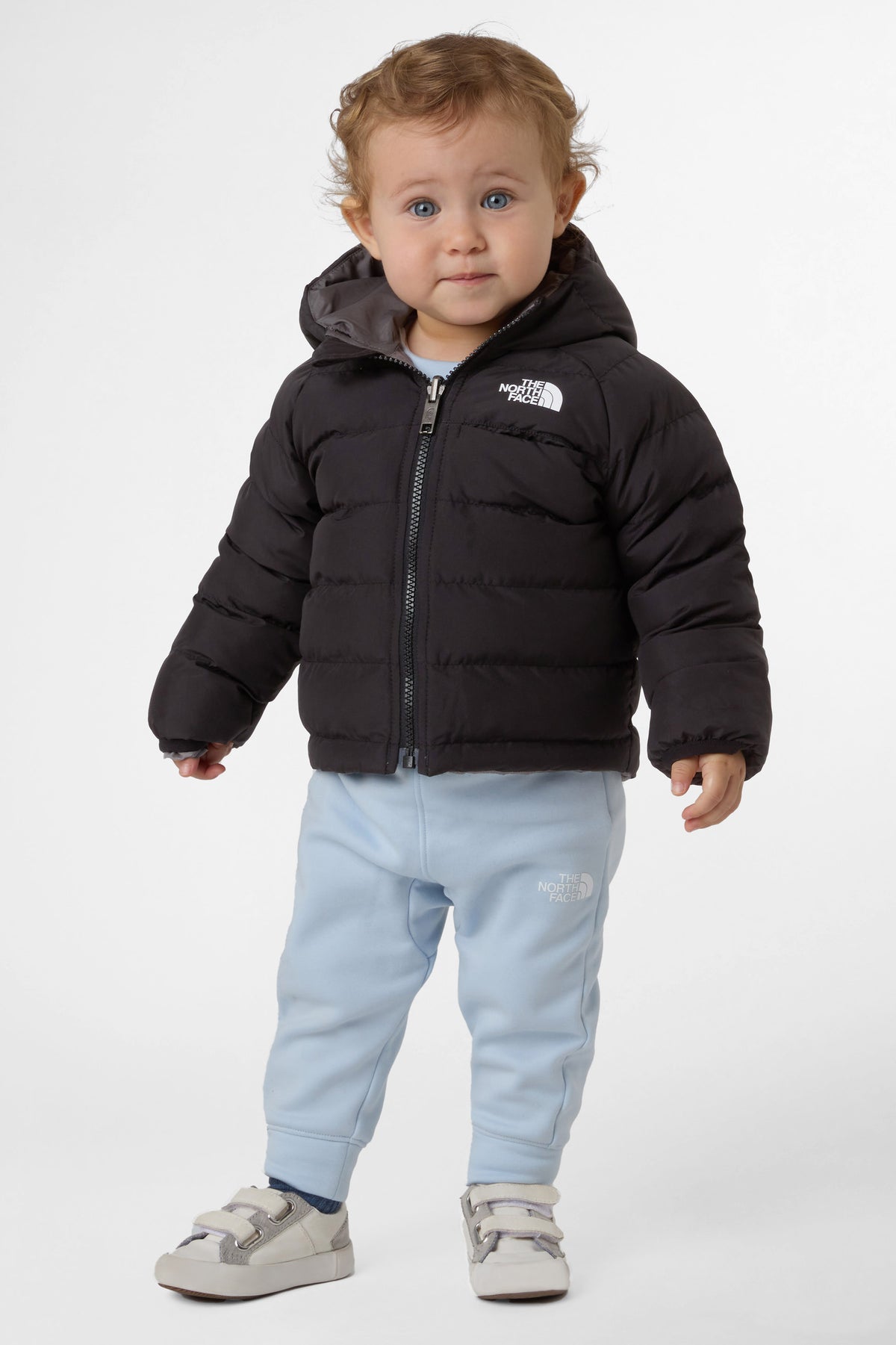 Perrito Leichte Baby Wendejacke - Black + Dark Grey