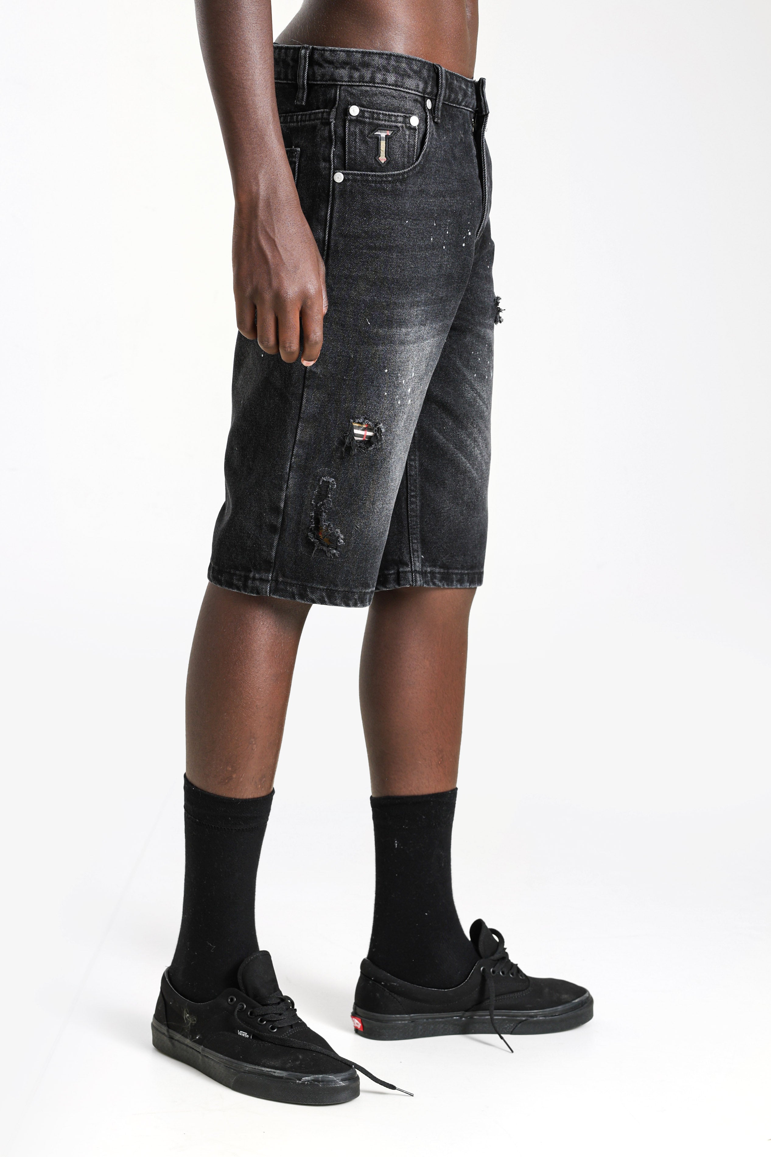 Denim shorts - Noir Denim
