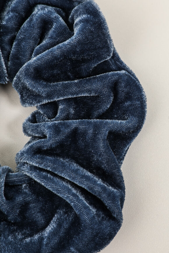 Velours Scrunchy - Blue Grey