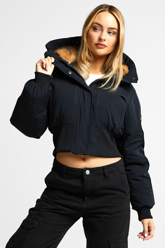 Veste aviateur matelassée Ossani - Jet Black