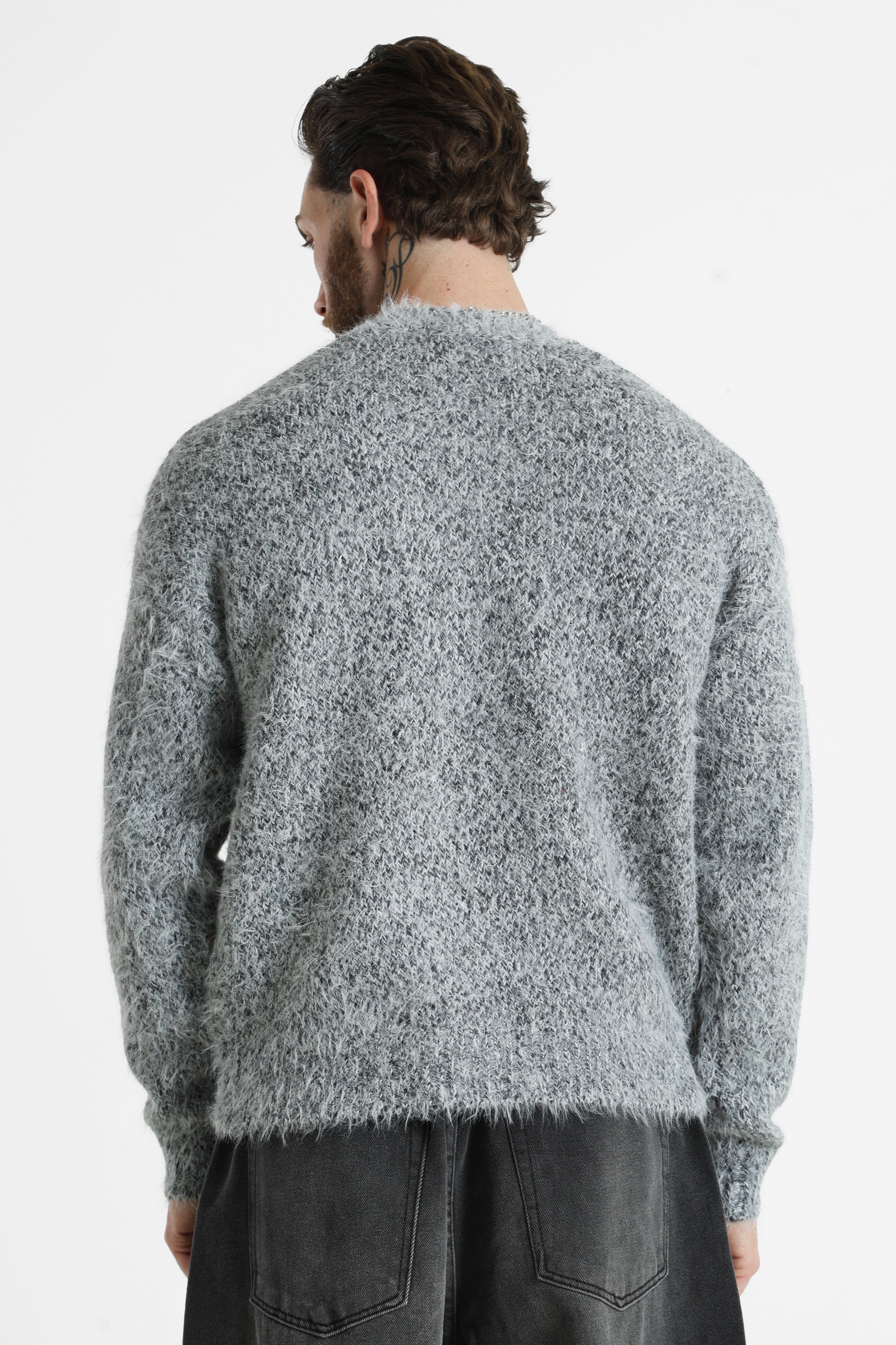 ONSNOAH fluffy knit jumper - Medium Grey Melange