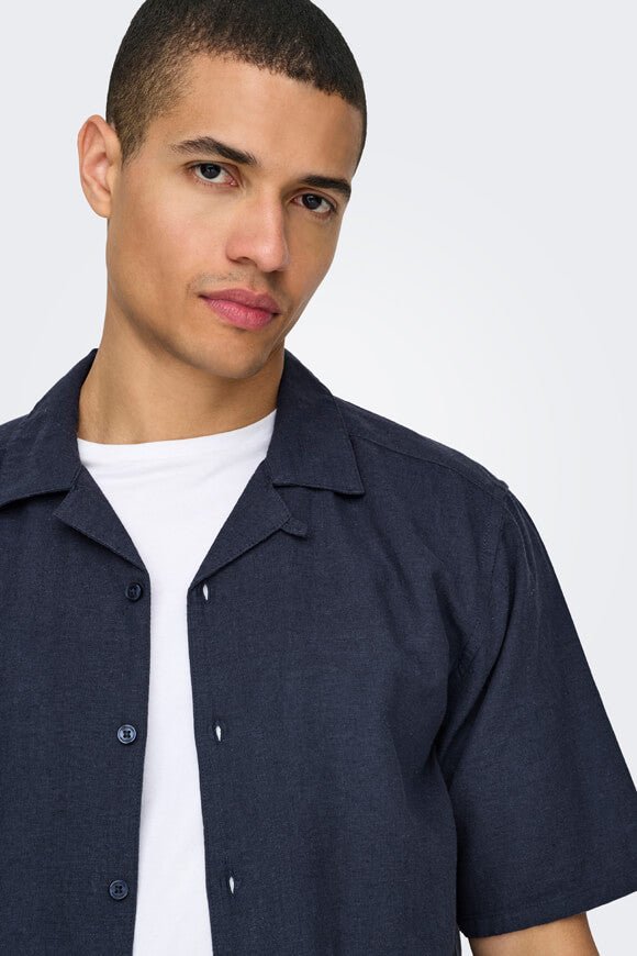 ONSCAIDEN chemise en lin - Night Sky