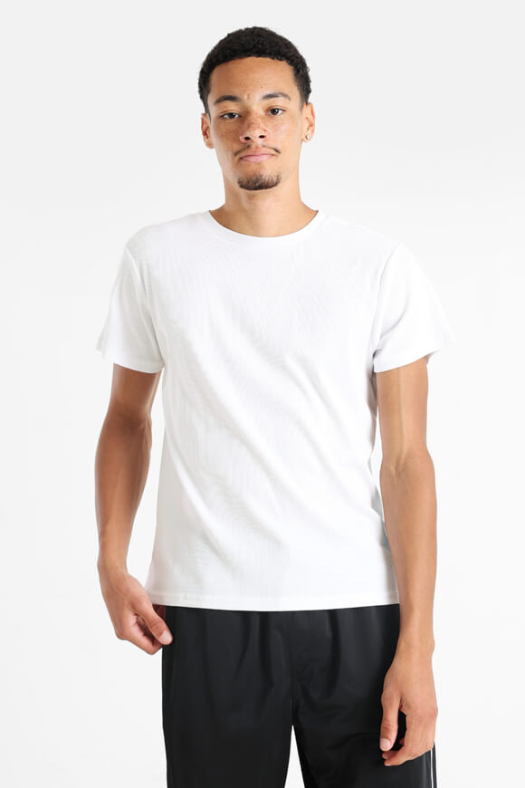 T-Shirt côtelé - Blanc