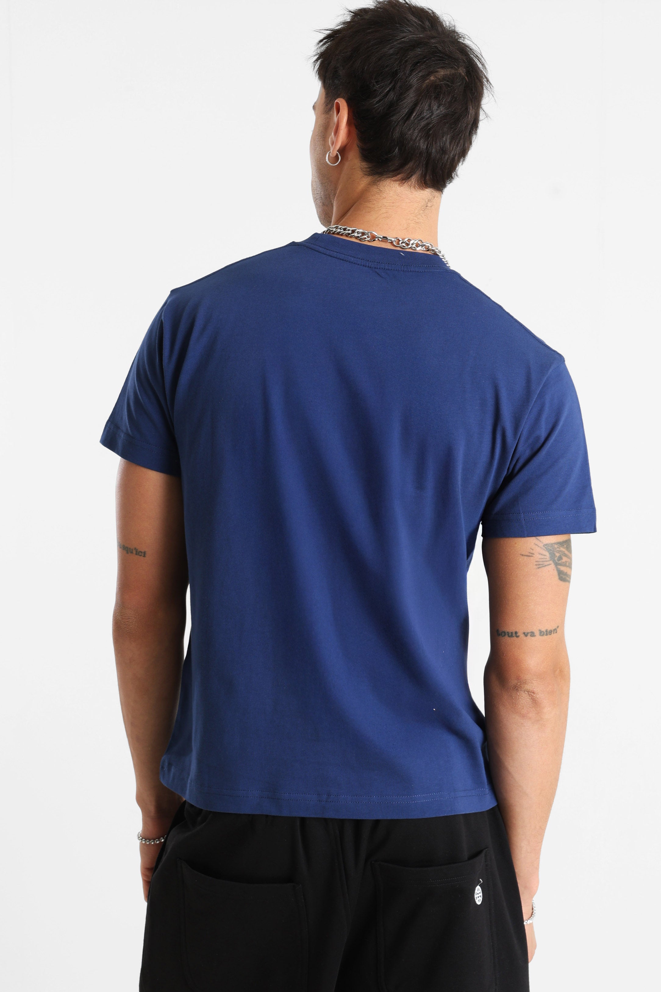 Left Chest T-Shirt - Deep Indigo