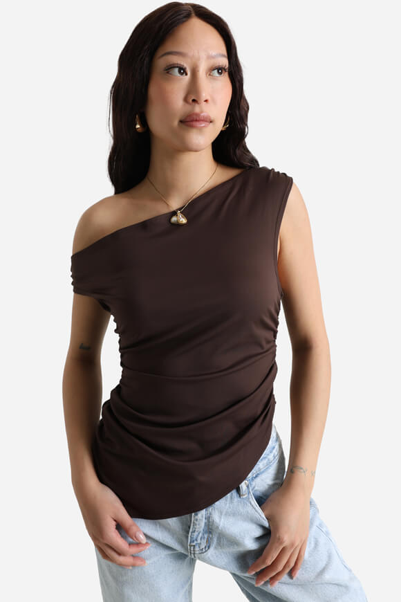 Top monospalla - Marrone